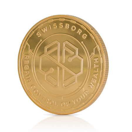 SwissBorg Coin physical gold collectible CHSB Coin face side art collection decorative - SwissBorg Shop