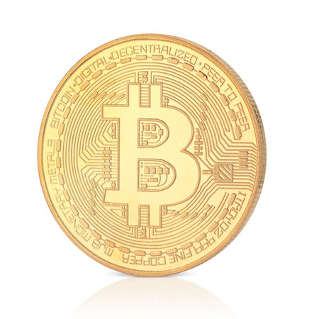 Bitcoin Coin physical gold collectible BTC Coin face side art collection decorative - SwissBorg Shop
