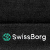 SwissBorg Black Beanie SB logo zoom