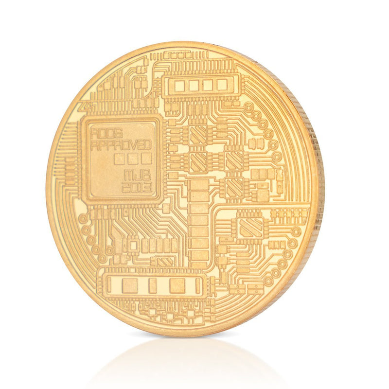 Bitcoin Coin physical gold collectible BTC Coin side back art collection decorative - SwissBorg Shop