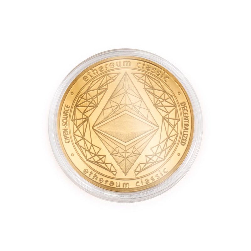 Ethereum Coin physical gold collectible ETH Coin back art collection decorative with robust hard plastic case - SwissBorg Shop