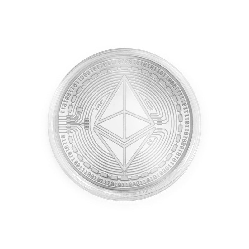 Ethereum Coin physical silver collectible ETH Coin face art collection decorative with robust hard plastic case - SwissBorg Shop