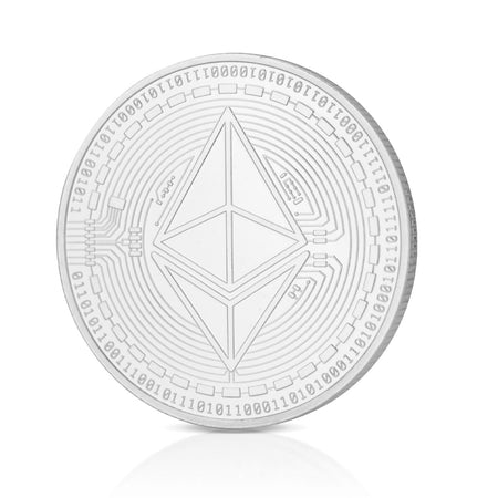 Ethereum Coin physical silver collectible ETH Coin face side art collection decorative - SwissBorg Shop